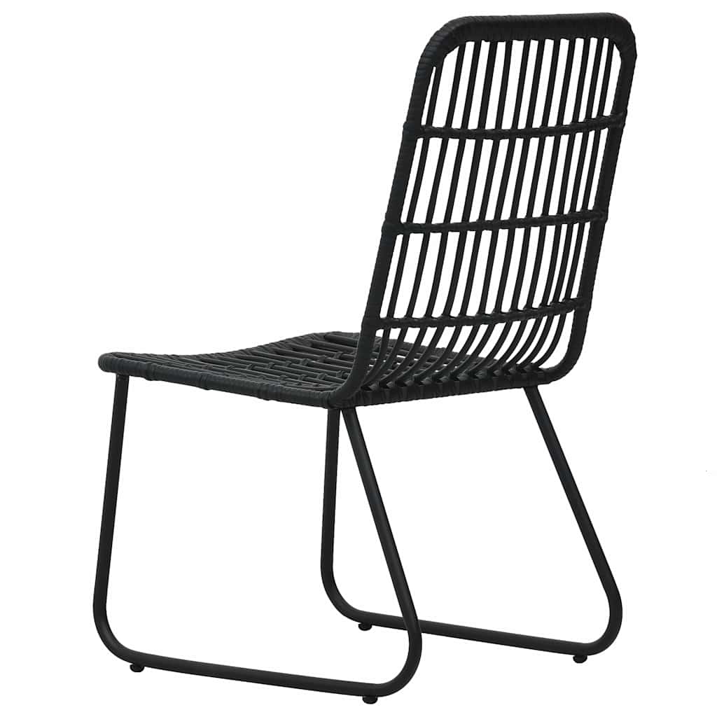 udendørs spisebordssæt 3 dele polyrattan og glas