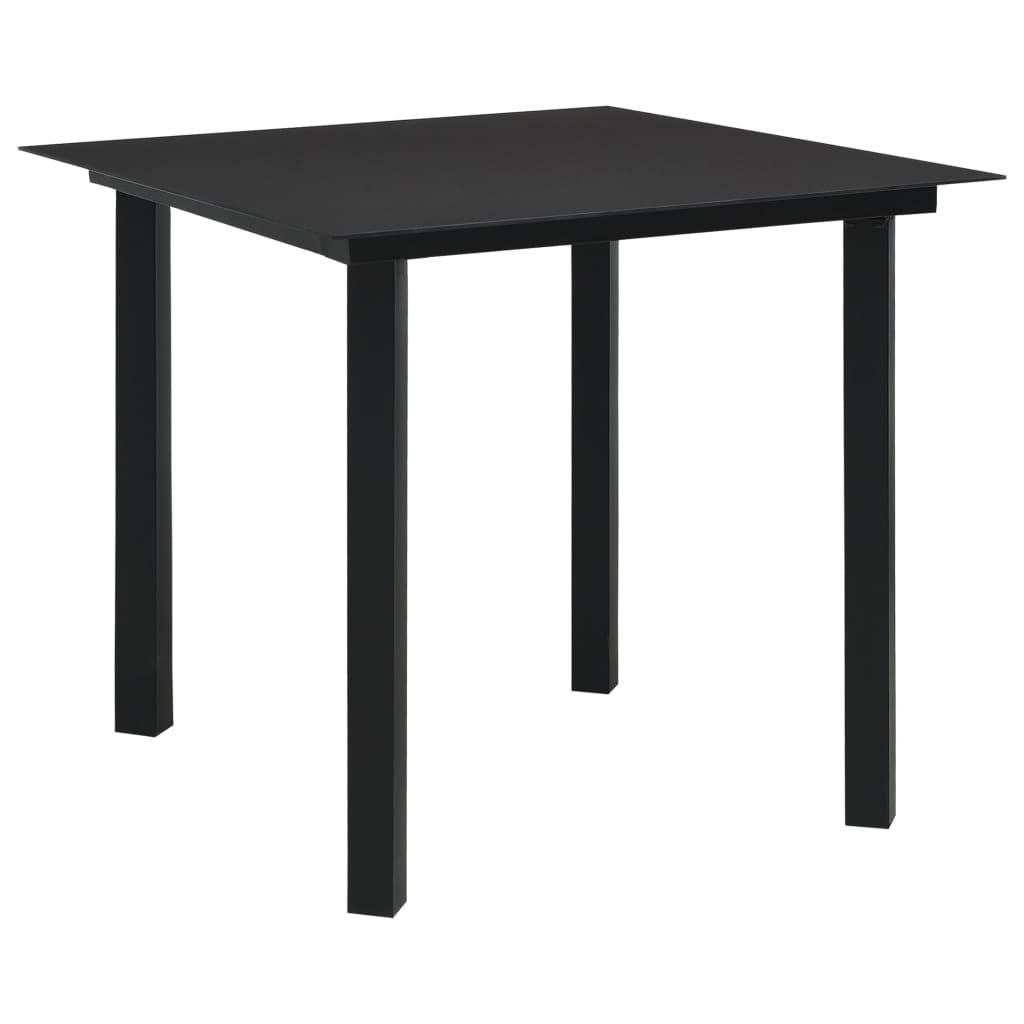 udendørs spisebordssæt 3 dele polyrattan og glas