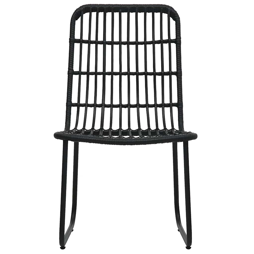 udendørs spisebordssæt 5 dele polyrattan og glas