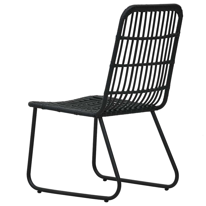 udendørs spisebordssæt 5 dele polyrattan og glas