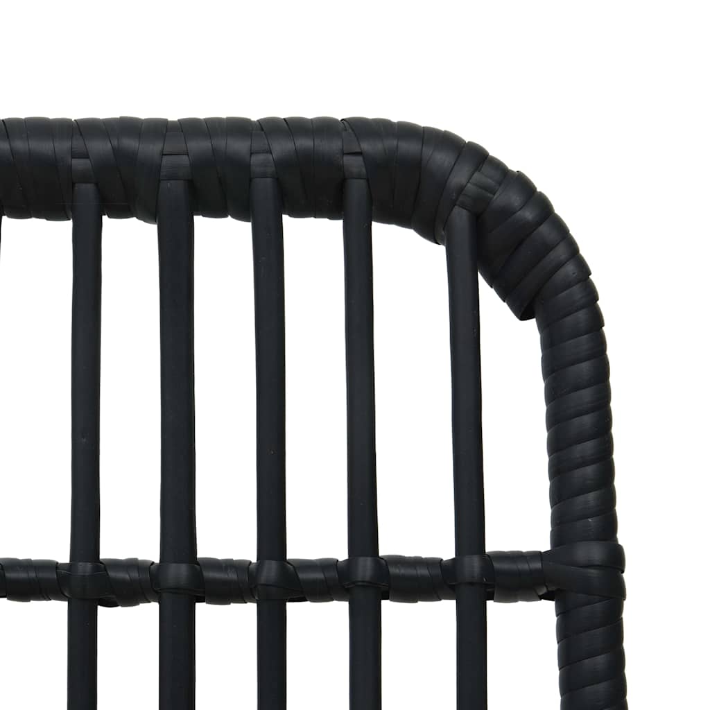 udendørs spisebordssæt 5 dele polyrattan og glas