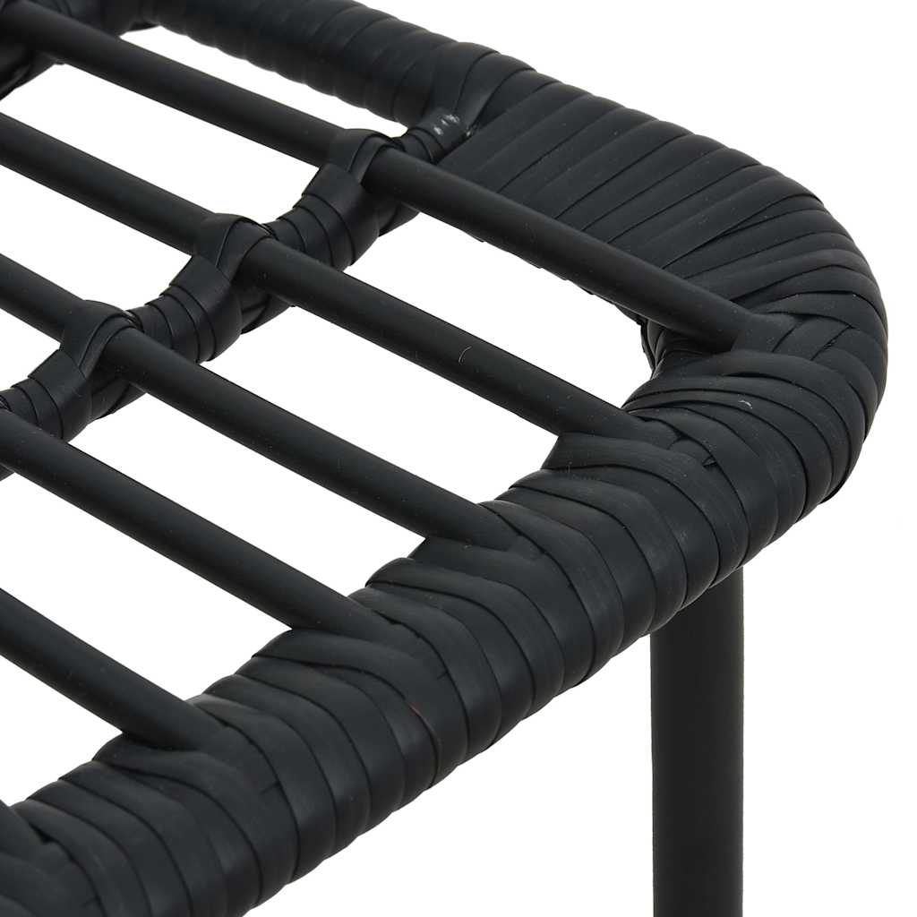 udendørs spisebordssæt 5 dele polyrattan og glas