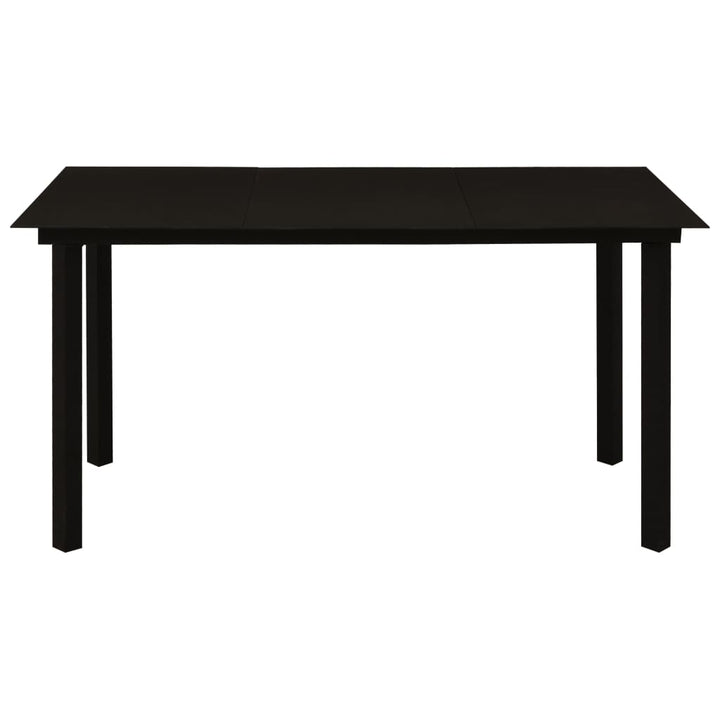 udendørs spisebordssæt 5 dele polyrattan og glas
