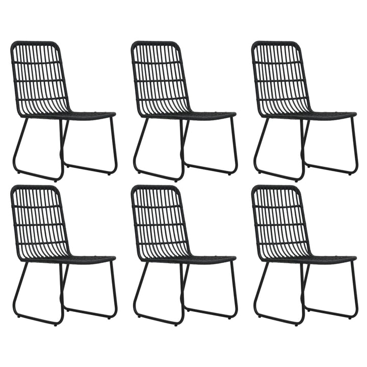 udendørs spisebordssæt 7 dele polyrattan og glas