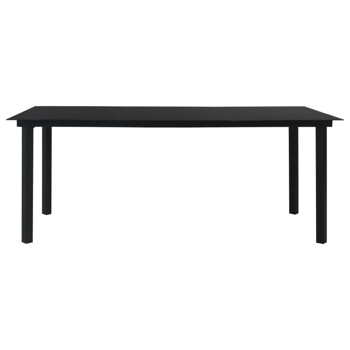 udendørs spisebordssæt 7 dele polyrattan og glas