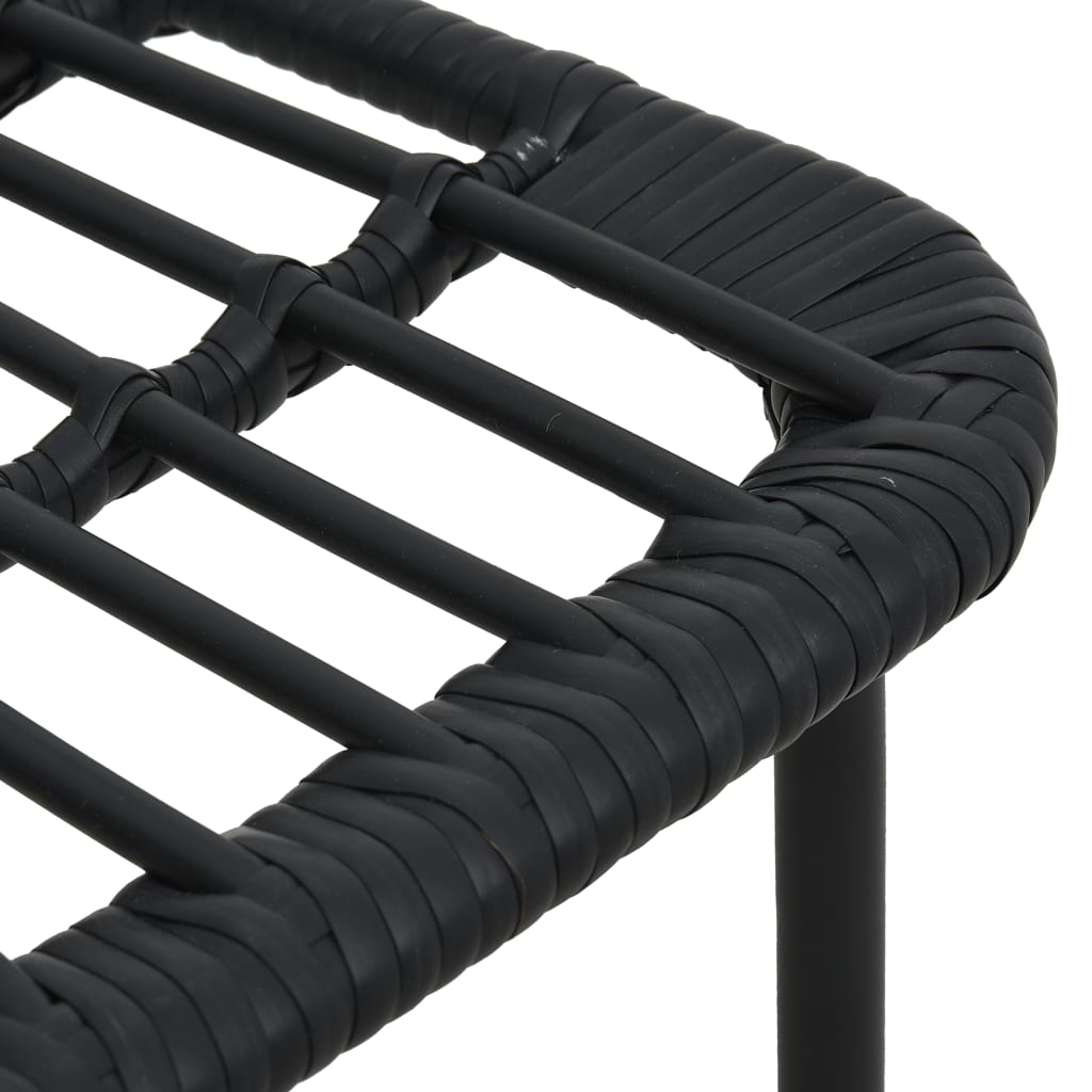 udendørs spisebordssæt 9 dele polyrattan og glas