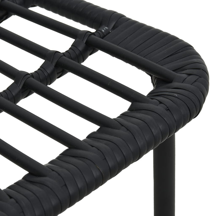 udendørs spisebordssæt 9 dele polyrattan og glas