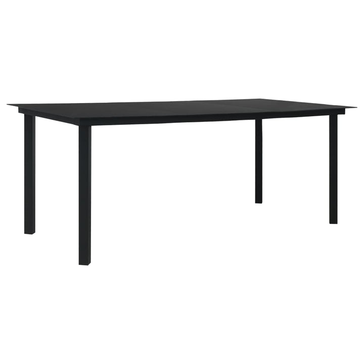 udendørs spisebordssæt 9 dele polyrattan og glas