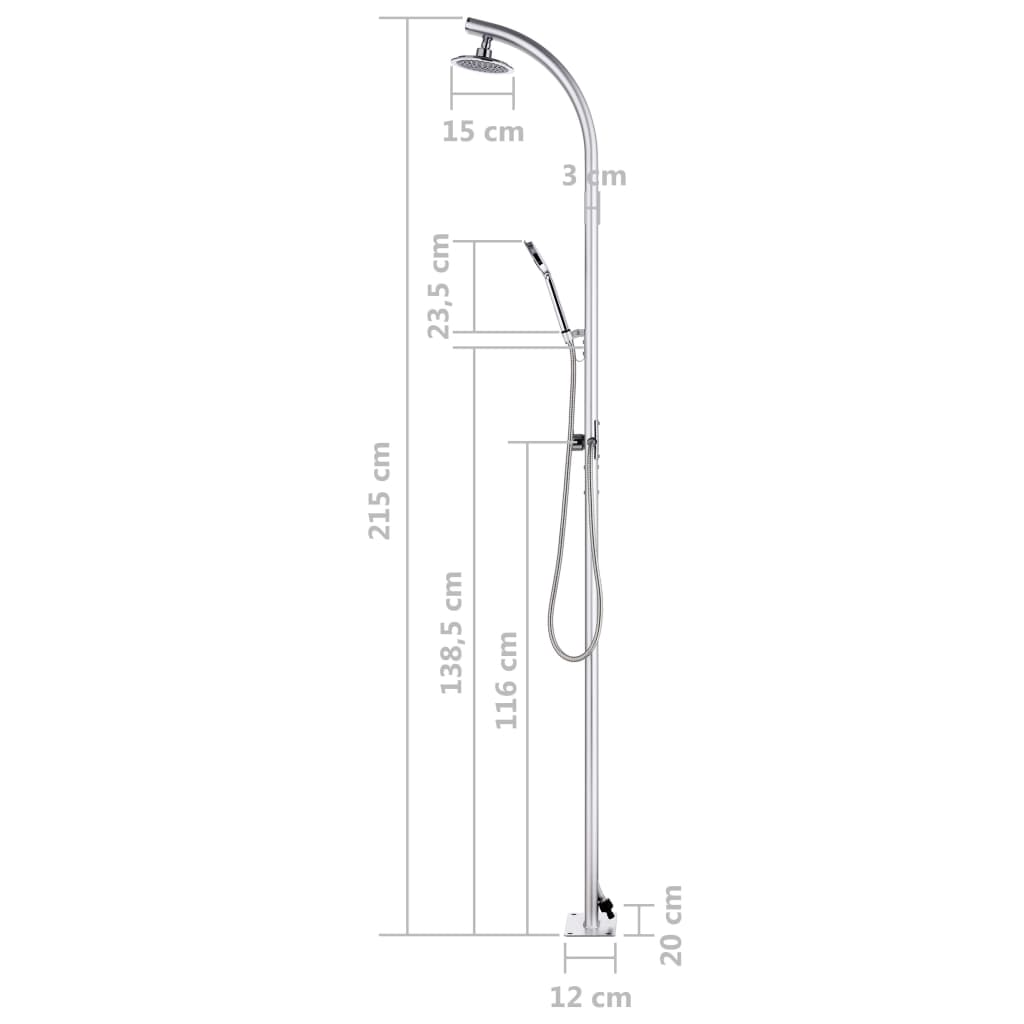 havebruser 215 cm aluminium