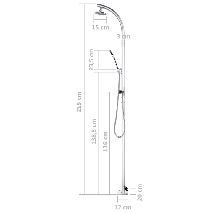 havebruser 215 cm aluminium