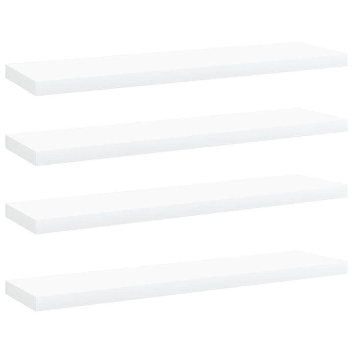 boghylder 4 stk. 40x10x1,5 cm konstrueret træ hvid