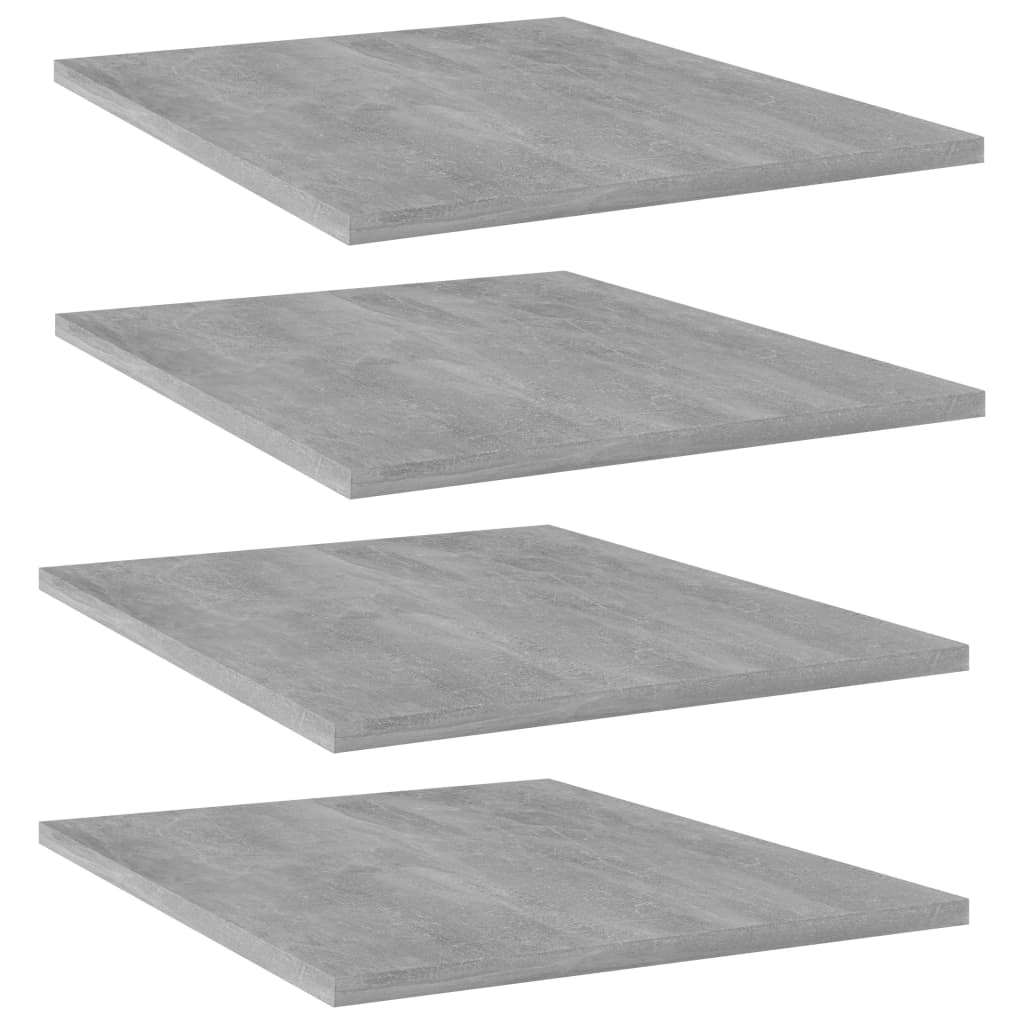 boghylder 4 stk. 40x50x1,5 cm konstrueret træ betongrå