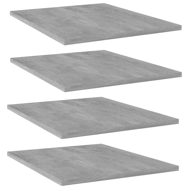 boghylder 4 stk. 40x50x1,5 cm konstrueret træ betongrå