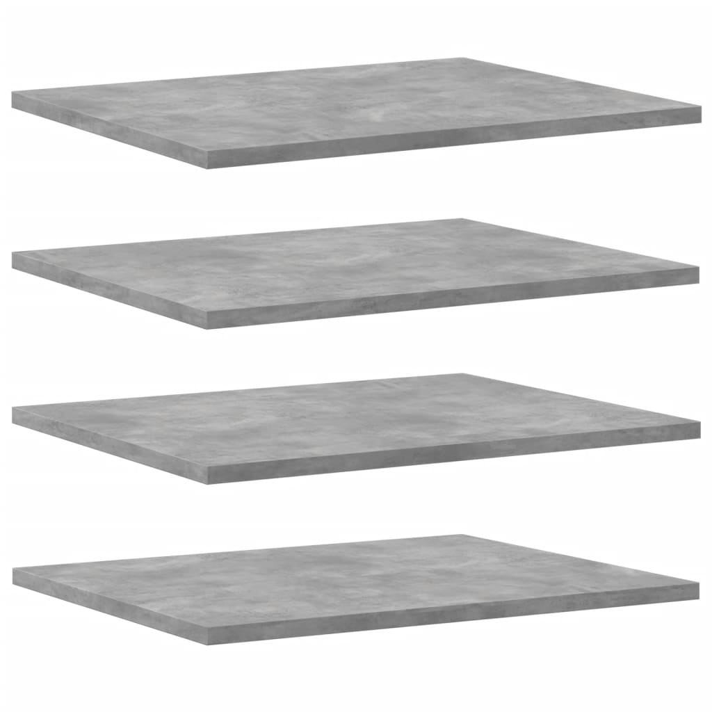 boghylder 8 stk. 40x50x1,5 cm konstrueret træ betongrå