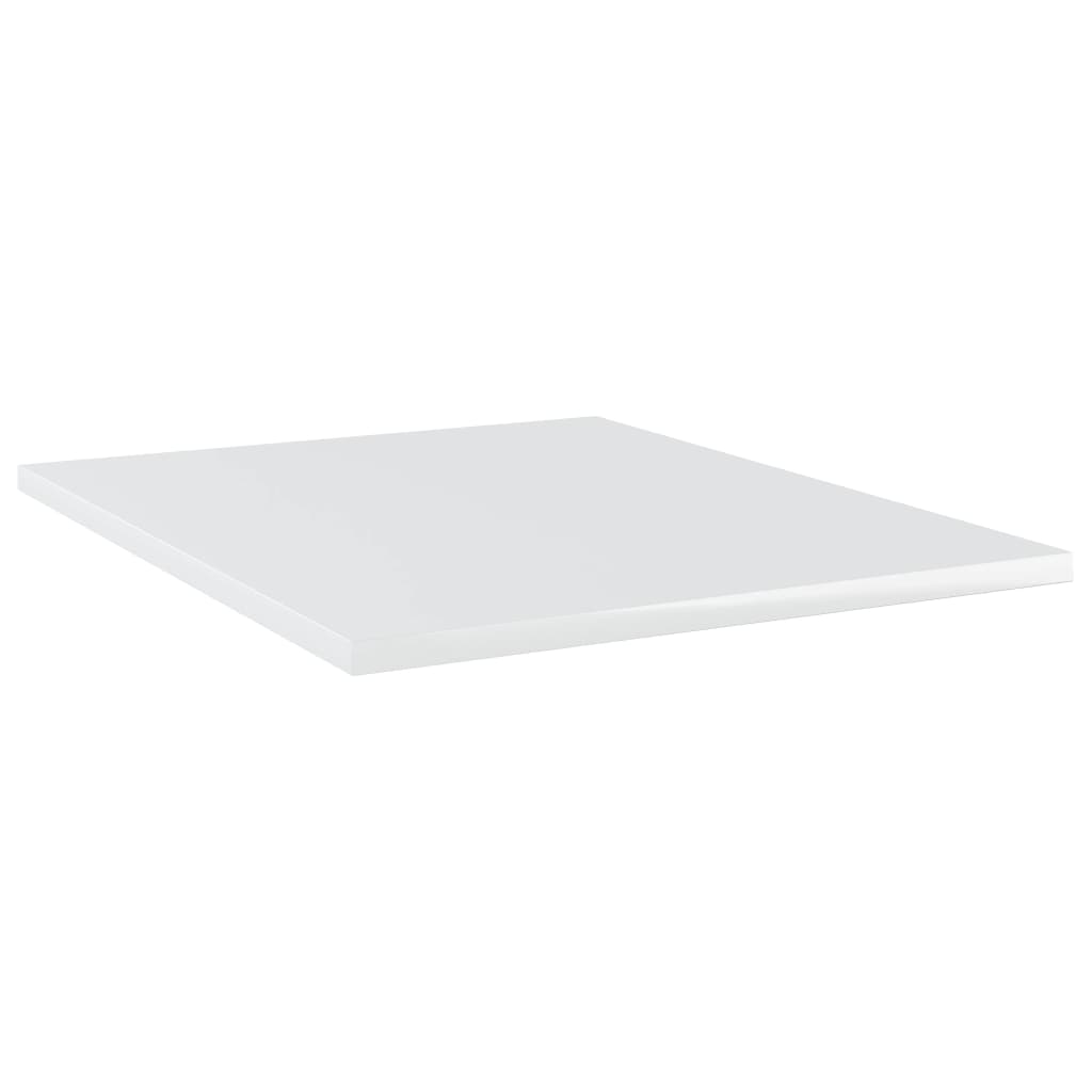 boghylder 8 stk. 40x50x1,5 cm konstrueret træ hvid højglans