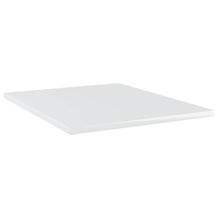 boghylder 8 stk. 40x50x1,5 cm konstrueret træ hvid højglans