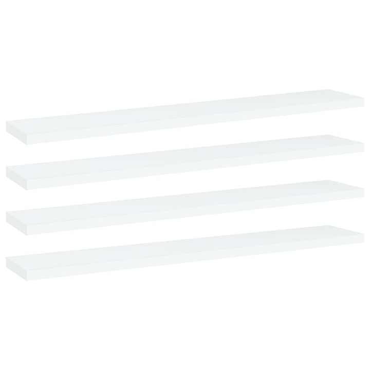 boghylder 4 stk. 60x10x1,5 cm konstrueret træ hvid
