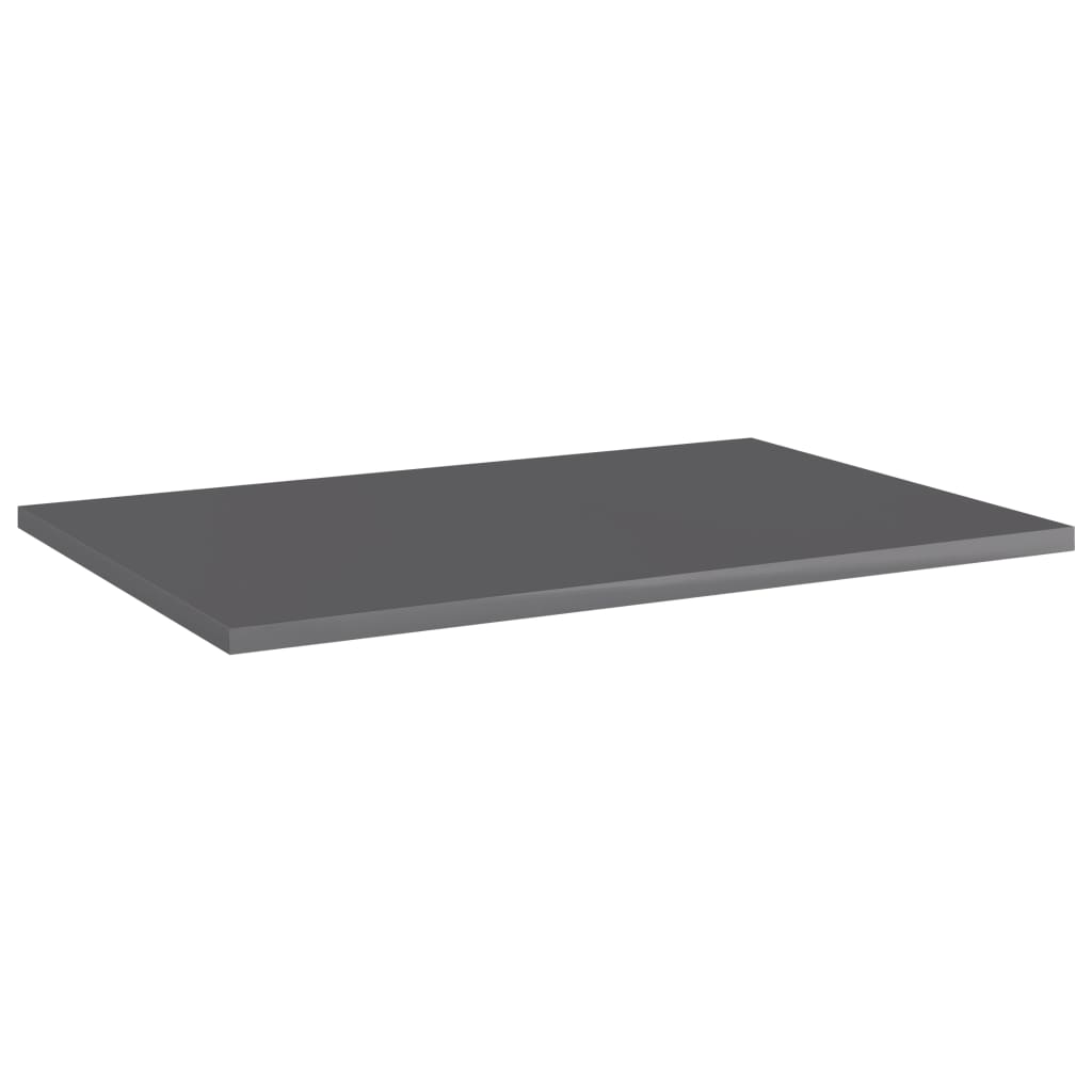 boghylder 8 stk. 60x40x1,5 cm konstrueret træ grå højglans