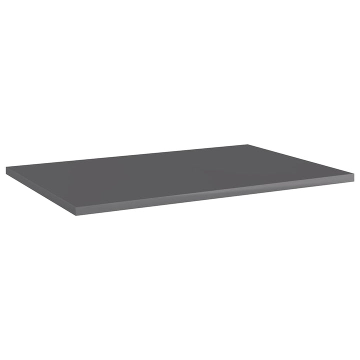 boghylder 8 stk. 60x40x1,5 cm konstrueret træ grå højglans