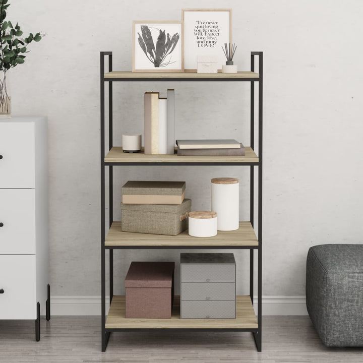boghylder 8 stk. 60x50x1,5 cm spånplade sonoma-eg