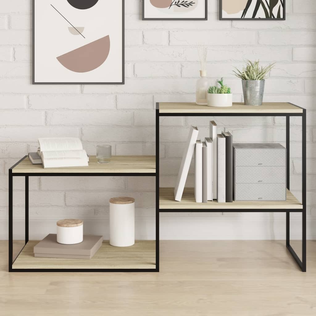 boghylder 8 stk. 60x50x1,5 cm spånplade sonoma-eg