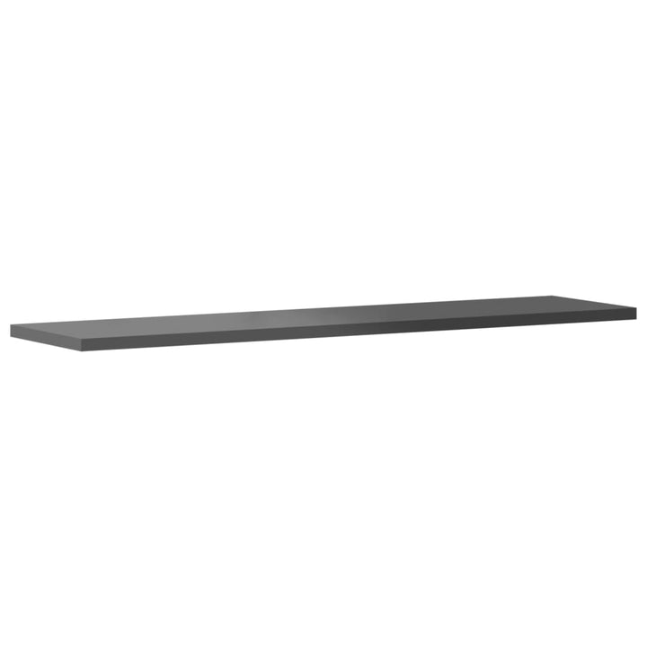 boghylder 8 stk. 80x20x1,5 cm konstrueret træ grå højglans