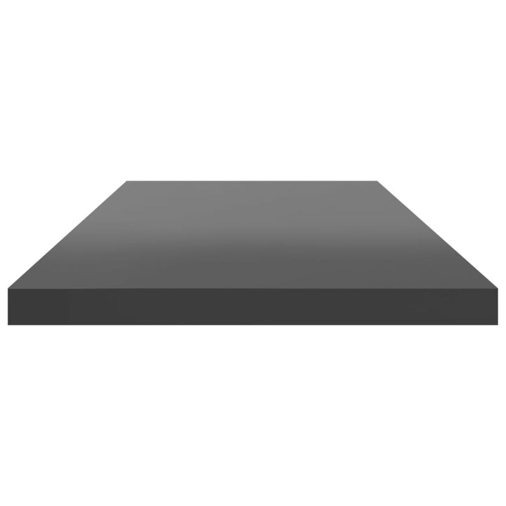boghylder 8 stk. 80x20x1,5 cm konstrueret træ grå højglans