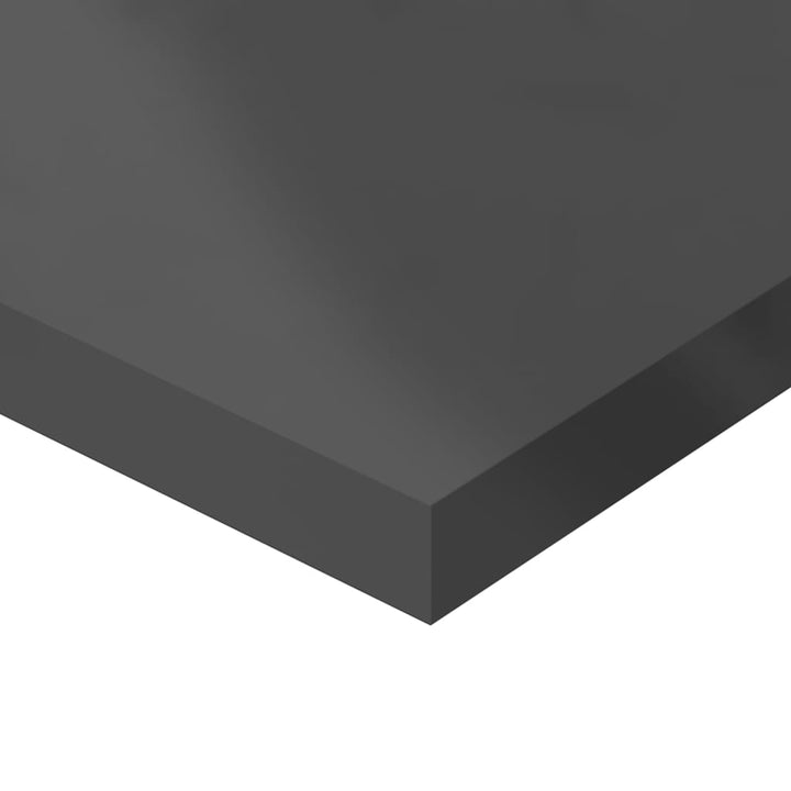 boghylder 8 stk. 80x20x1,5 cm konstrueret træ grå højglans