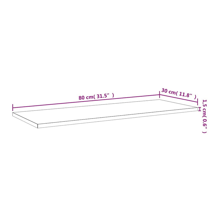 boghylder 8 stk. 80x30x1,5 cm konstrueret træ sort højglans