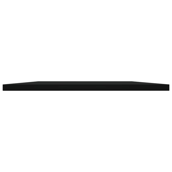 boghylder 8 stk. 80x40x1,5 cm konstrueret træ sort