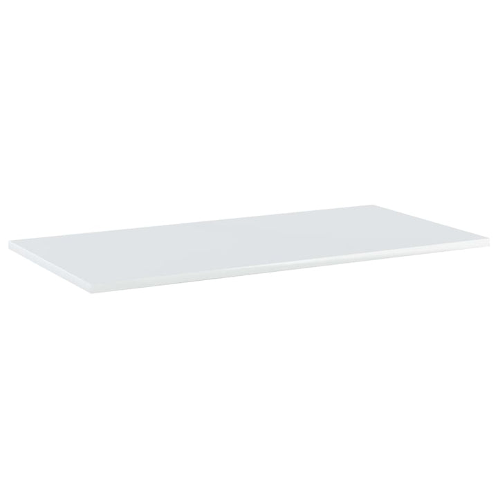 boghylder 8 stk. 80x40x1,5 cm konstrueret træ hvid højglans