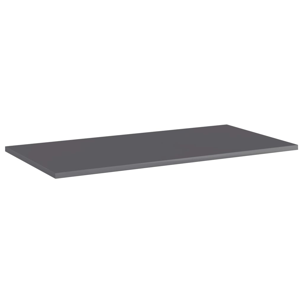 boghylder 8 stk. 80x40x1,5 cm konstrueret træ grå højglans