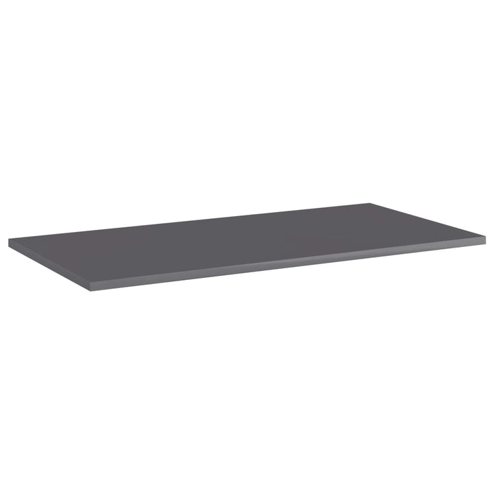 boghylder 8 stk. 80x40x1,5 cm konstrueret træ grå højglans
