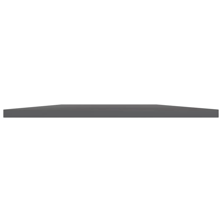 boghylder 8 stk. 80x40x1,5 cm konstrueret træ grå højglans