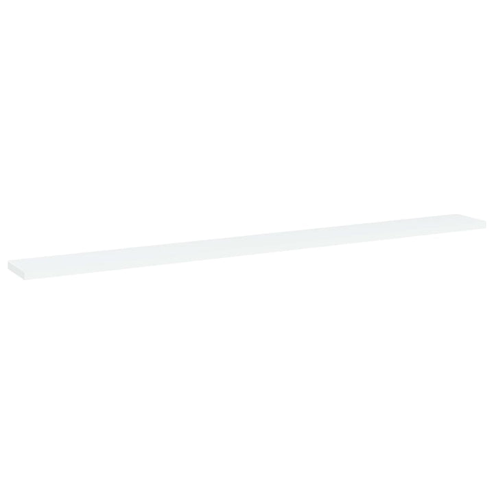 boghylder 4 stk. 100x10x1,5 cm konstrueret træ hvid