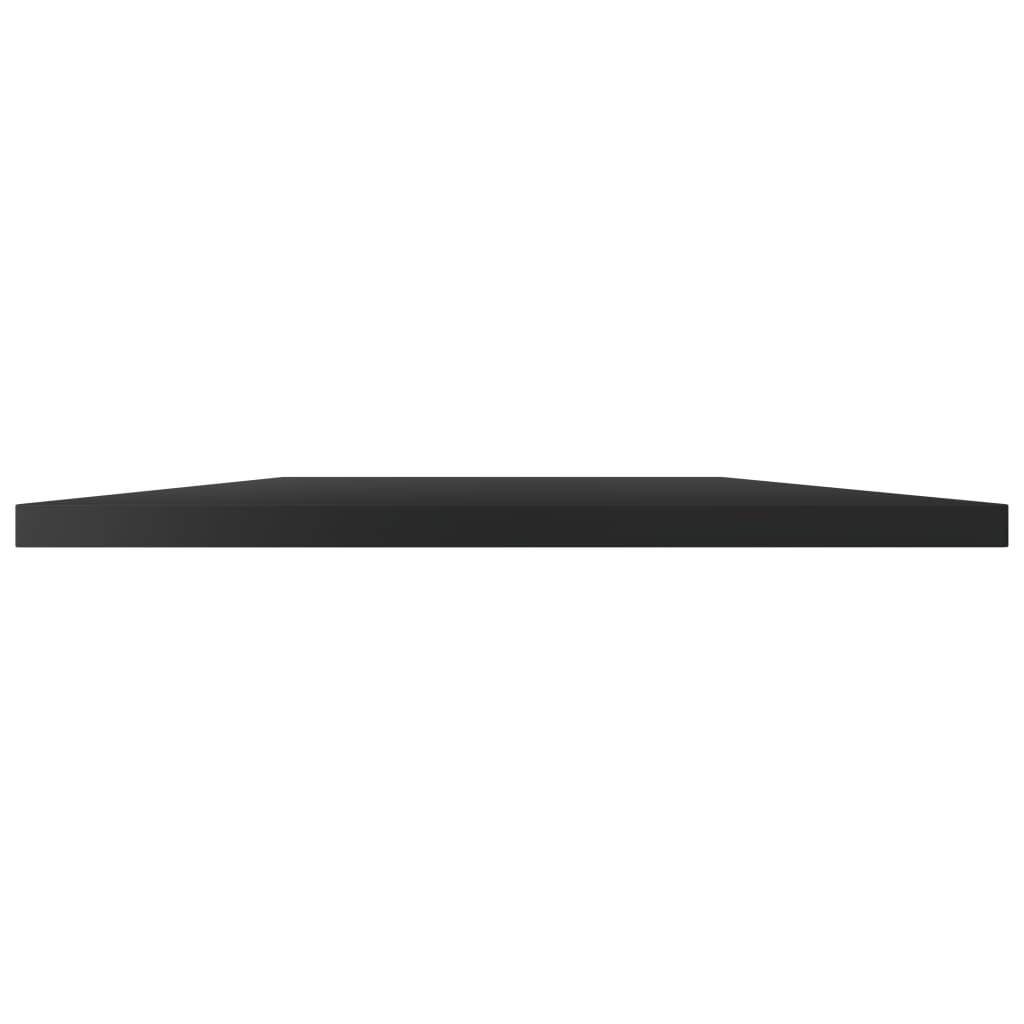 boghylder 8 stk. 100x30x1,5 cm konstrueret træ sort højglans