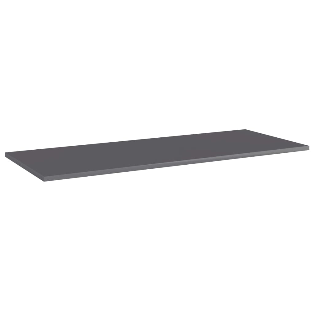 boghylder 4 stk. 100x40x1,5 cm konstrueret træ grå højglans