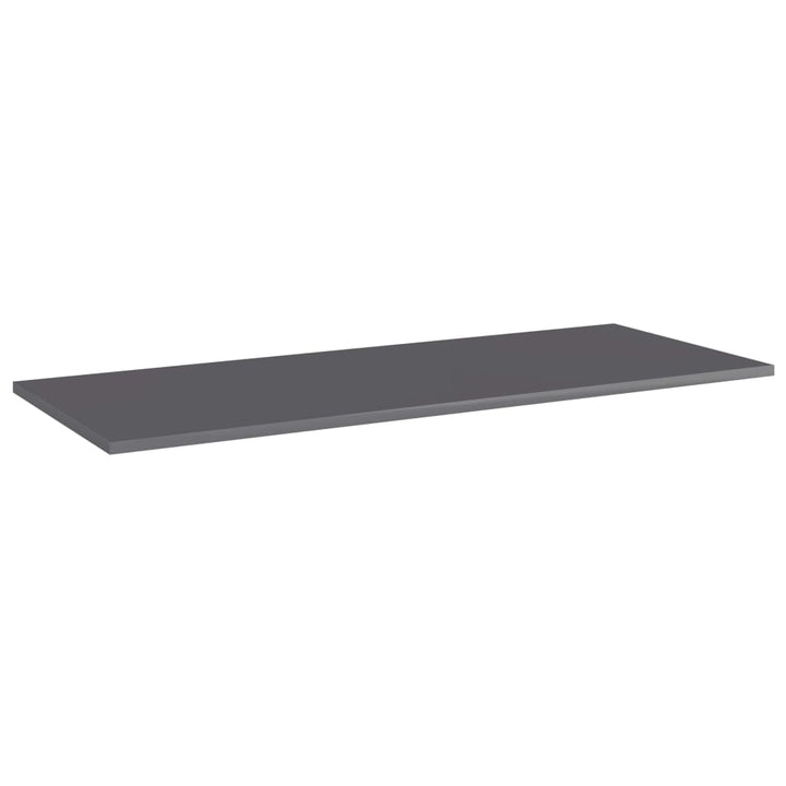 boghylder 4 stk. 100x40x1,5 cm konstrueret træ grå højglans