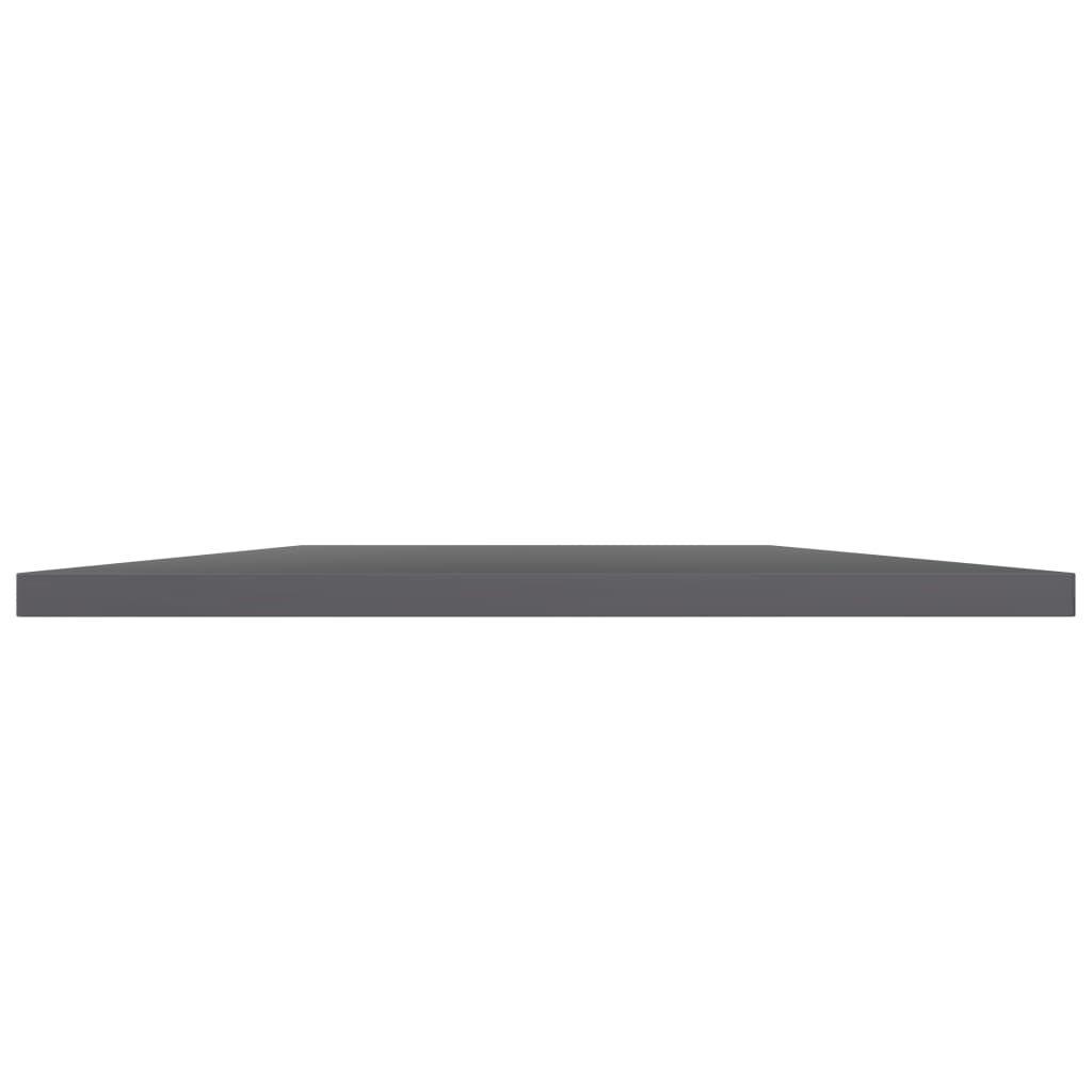 boghylder 4 stk. 100x40x1,5 cm konstrueret træ grå højglans