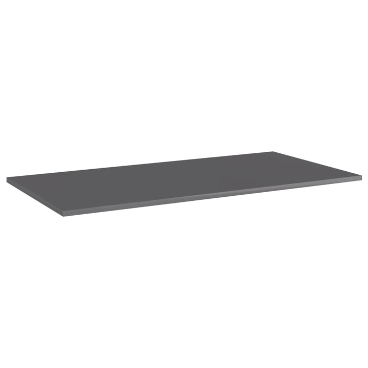 boghylder 4 stk. 100x50x1,5 cm konstrueret træ grå højglans