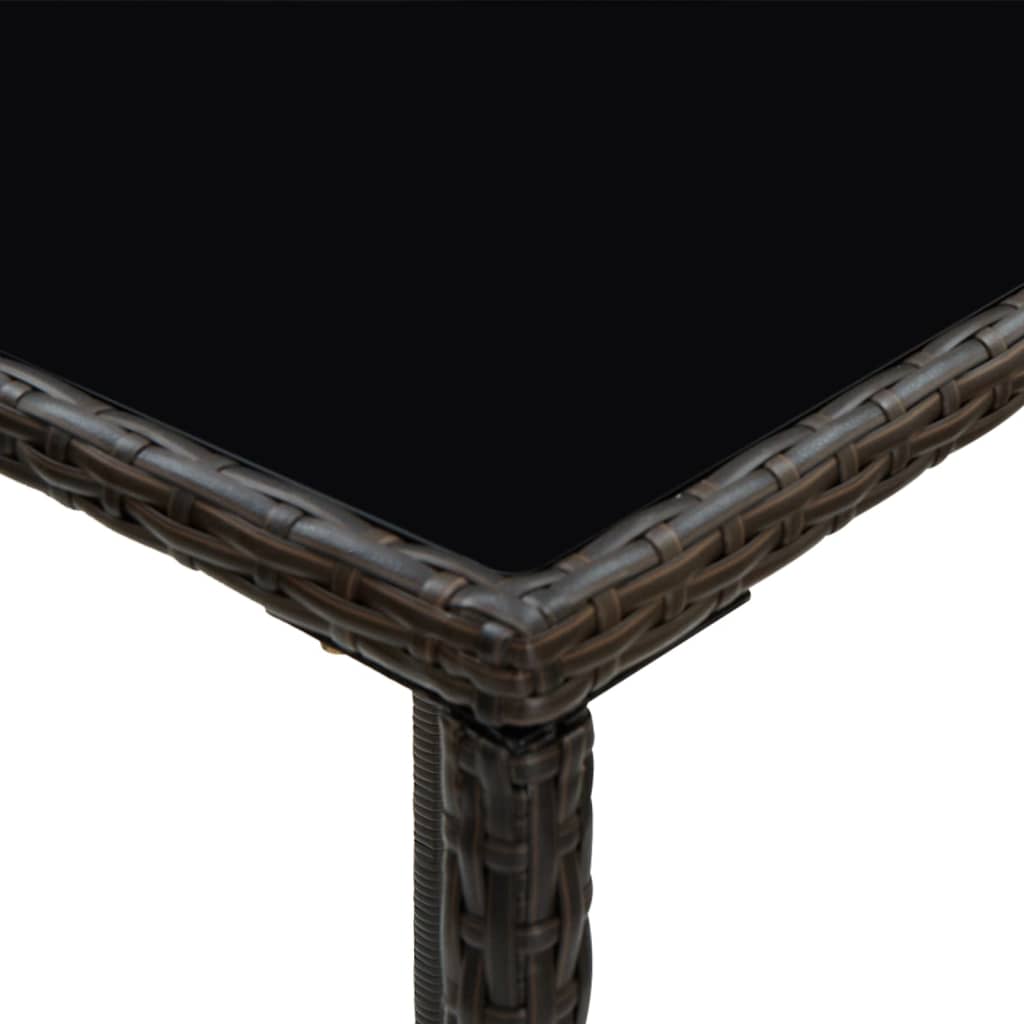 barsæt til haven 3 dele med hynder polyrattan brun