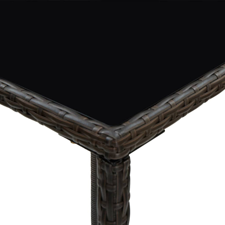 barsæt til haven 3 dele med hynder polyrattan brun