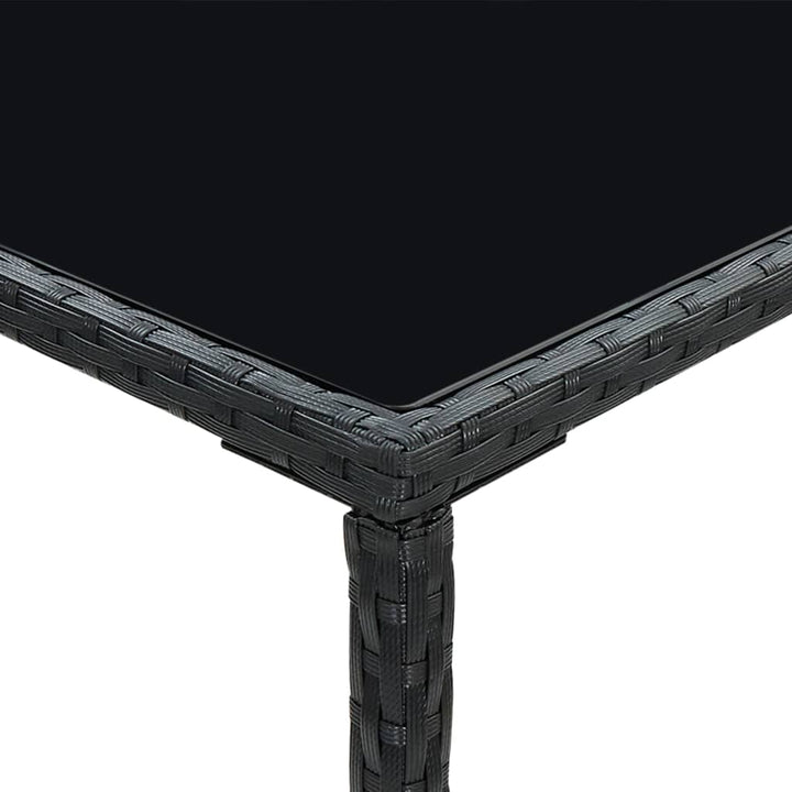 barsæt til haven 5 dele med hynder polyrattan sort