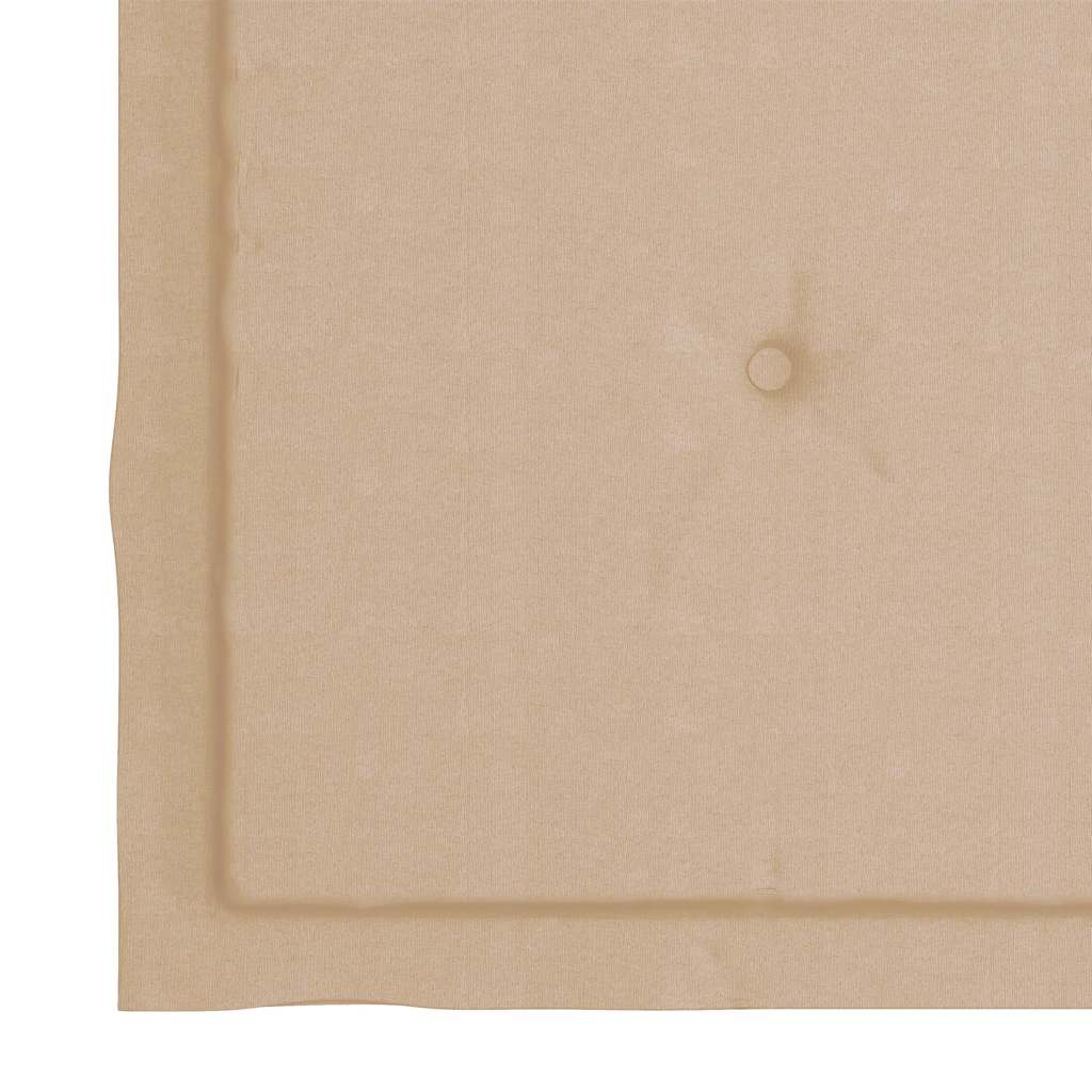 havestole 2 stk. med beige hynder massivt teaktræ