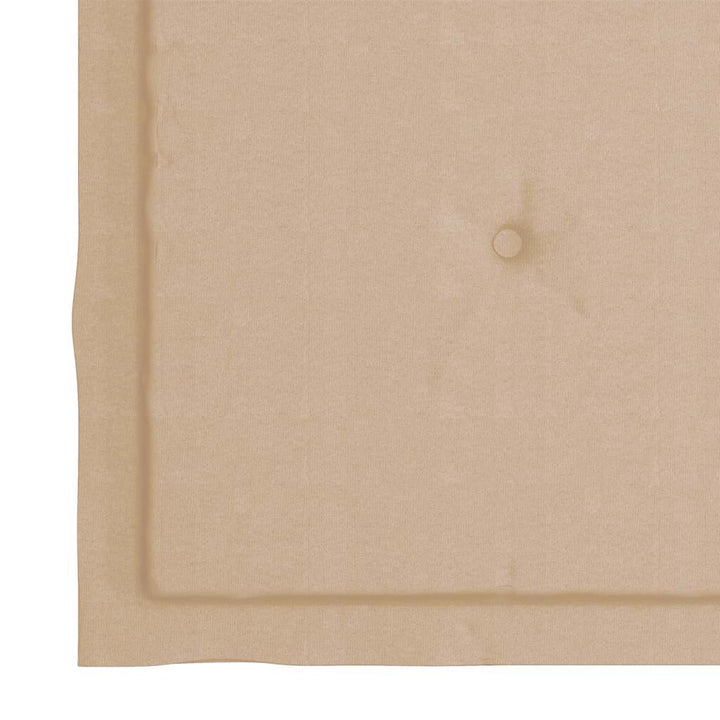 havestole med beige hynder 3 stk. massivt teaktræ
