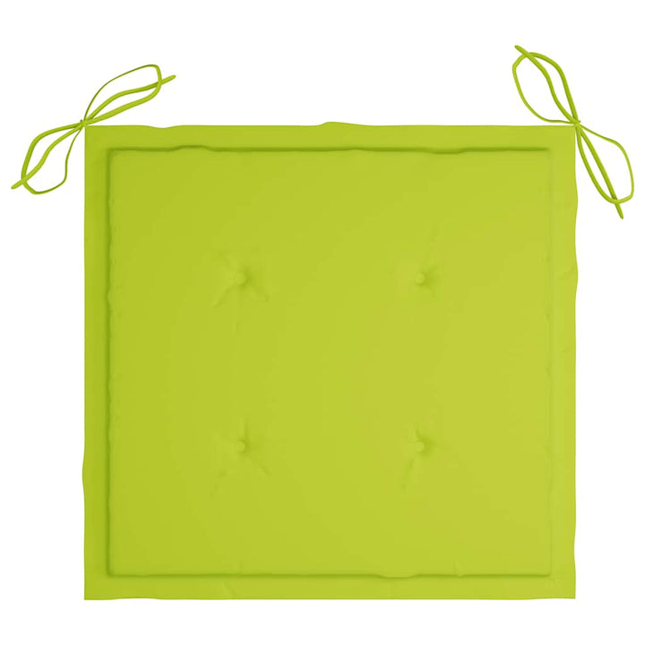 havestole 2 stk. med hynder massivt teaktræ