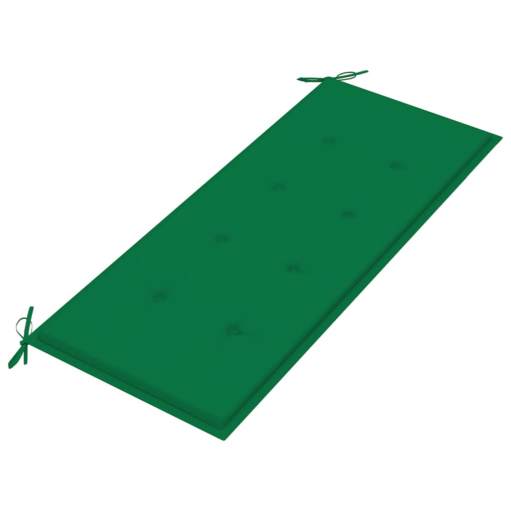havebænk med hynde 120 cm massivt akacietræ