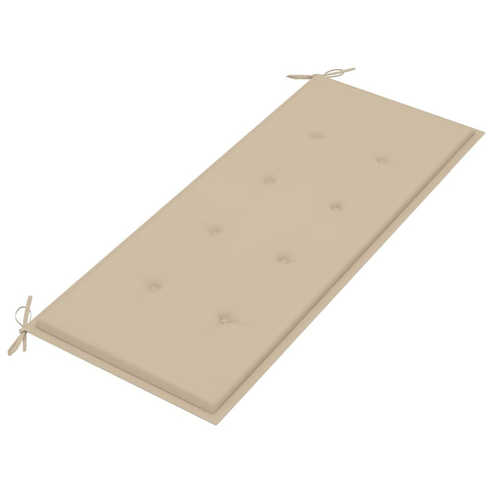 foldbar havebænk med hynde 118 cm bambus