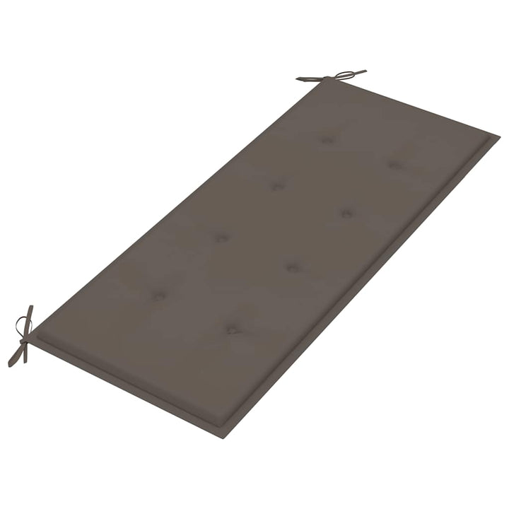 foldbar havebænk med hynde 118 cm bambus