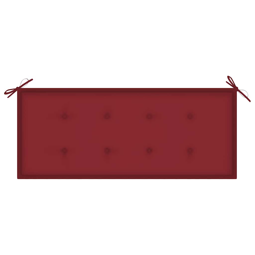 foldbar havebænk med hynde 118 cm bambus